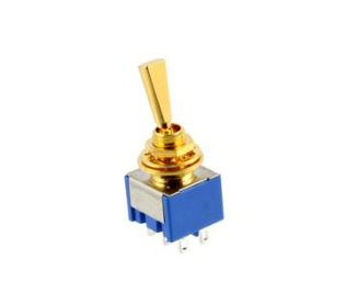 Switch Mini 2-pol (On-Off-On) Guld 