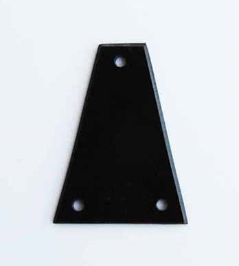 Bellplate 1-lager svart
