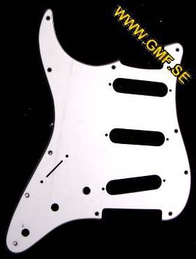 S-Style 3-lager SSS Vitt Vänster (Allparts)