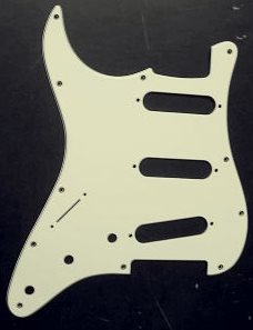 S-Style 3-lager SSS Vitt Parchment Vänster (Allparts)