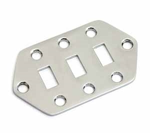 Kontrollplatta Jaguar Switch-plate Nickel