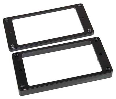 Pickupram Humbucker Plast Flat Svart 2st