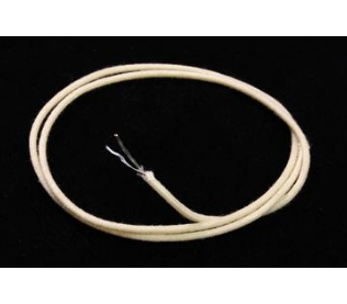 1 meter tygklädd  vintage kabel  vit