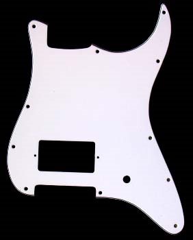 S-Style 3-lager 1 Humbucker Vitt (Allparts)