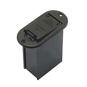 Batterilåda 9V Plast Svart