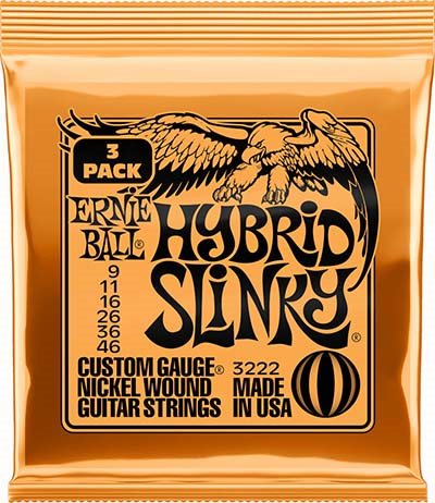 Ernie Ball EB-3222 Hybrid Slinky 3-Pack