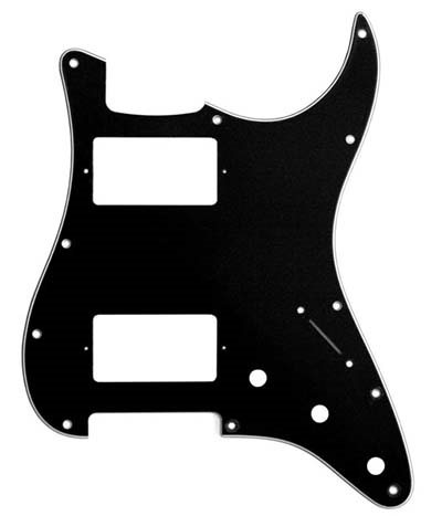 S-Style 3-lager 2 Humbucker Svart (Allparts)