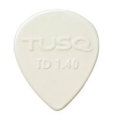 Tusq Plektrum Tear Drop White 6-pack