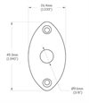 Jackplatta Oval Krom