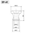 Axelbandknopp Aged Nickel Gibson 