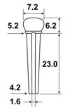 Stallpinnar 6st Ebenholtz Pearloid Dot