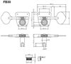 Mek Bas 4-inl Gotoh FB30 Nickel
