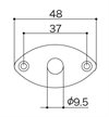 Jackplatta Oval Svart